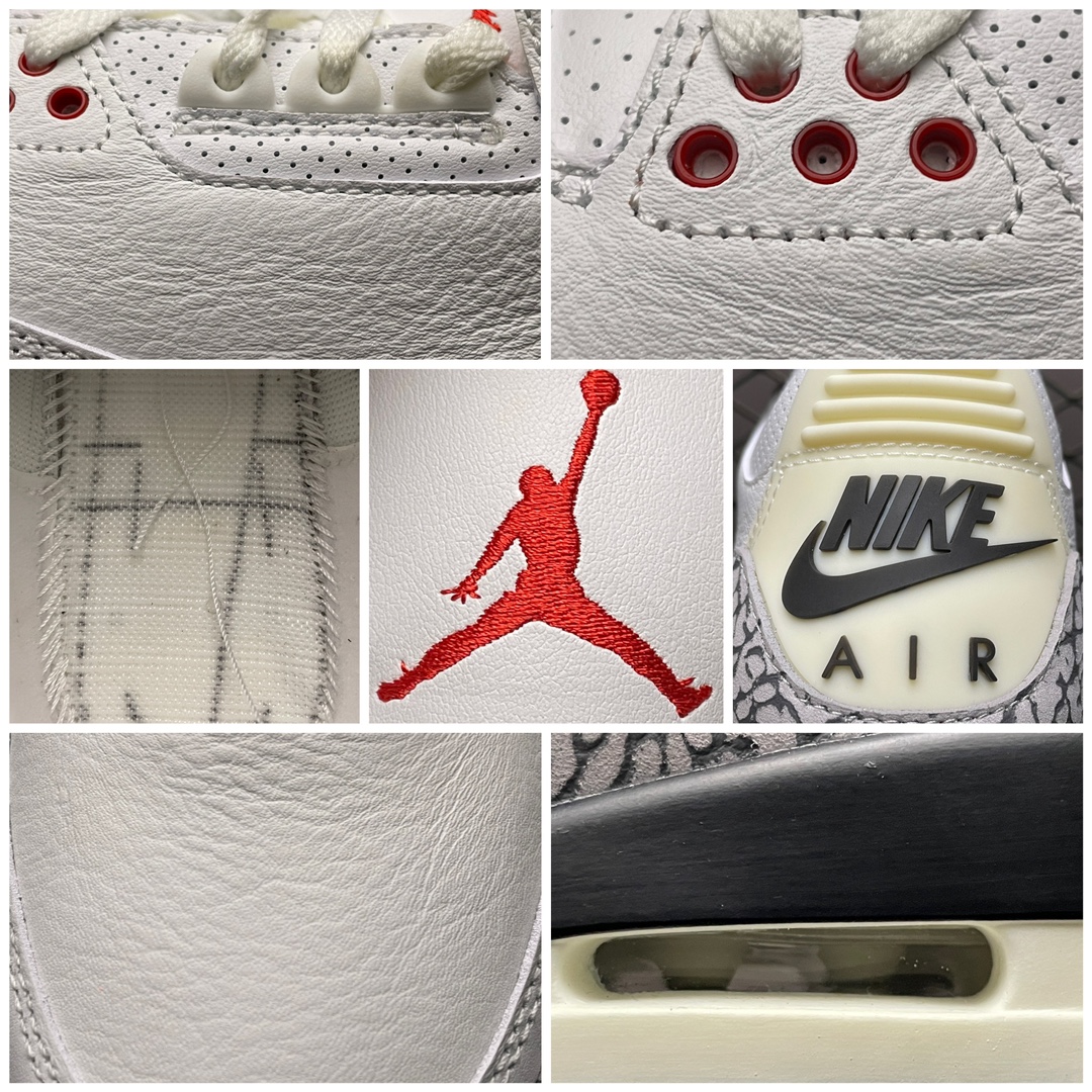 Replica Air Jordan Shoe Air Jordan 3 White Cement DN3707-100 Size 36-47.5