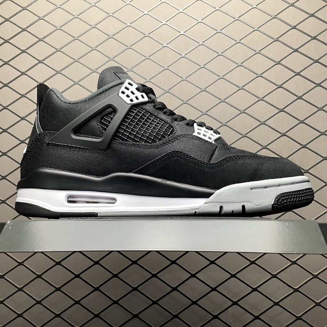 Replica Air Jordan Shoe Air Jordan 4 Retro Black Canvas AJ4 DH7138-006 size 40-47.5