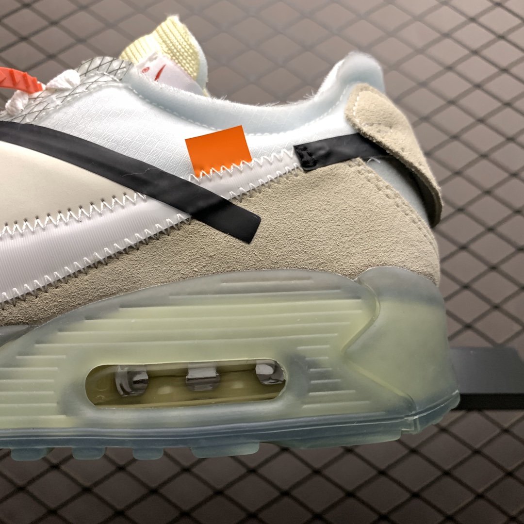 Replica OFF White Shoe OFF-White x Nike Air Max 90 OW AA7293-100 Size 36-46