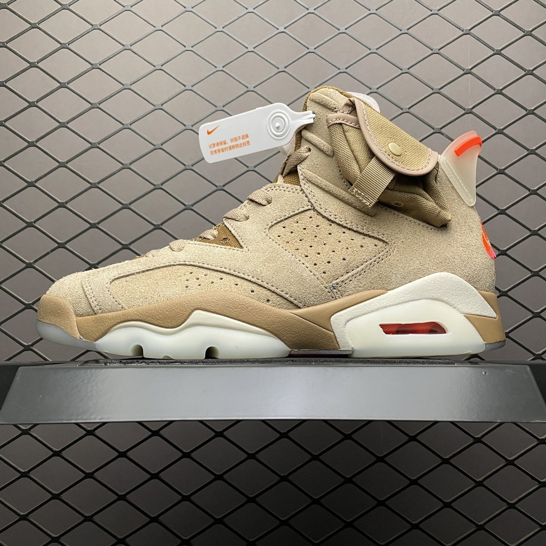 Replica Travis Scott Shoe Travis Scott Air Jordan 6 British Khaki AJ6 DH0690-200 40-47