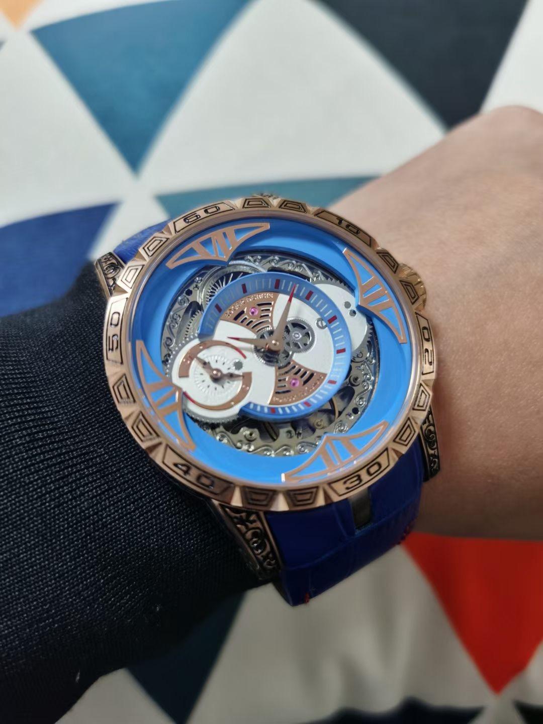 Replica Roger Dubuis 904l Stainless Steel Automatic Machine Watch 46MM