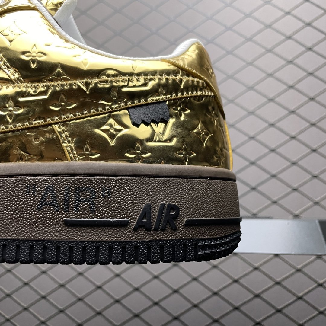 Replica Louis Vuitton Shoe Louis Vuitton x Nike Air Force Gold Size 38-45 65PHIO53