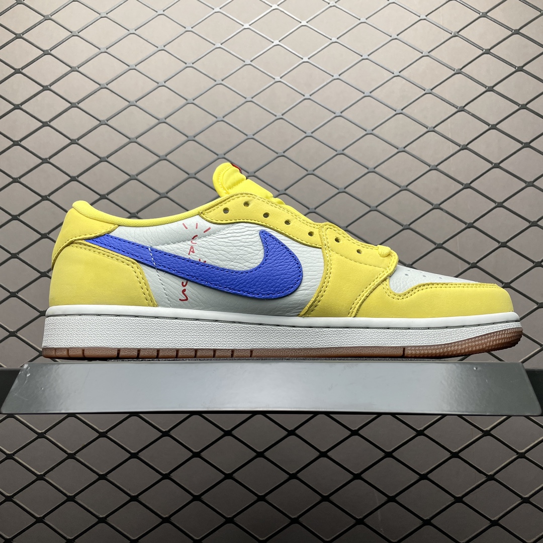 Replica Travis Scott Shoe Travis Scott x Air Jordan 1 AJ1 TS DZ4137-700  Size 36-48.5