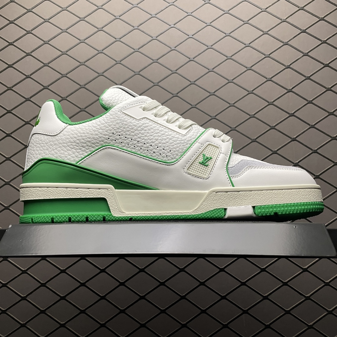 Replica Louis Vuitton Shoe Louis Vuitton LV Trainer Size 38-45 White Green