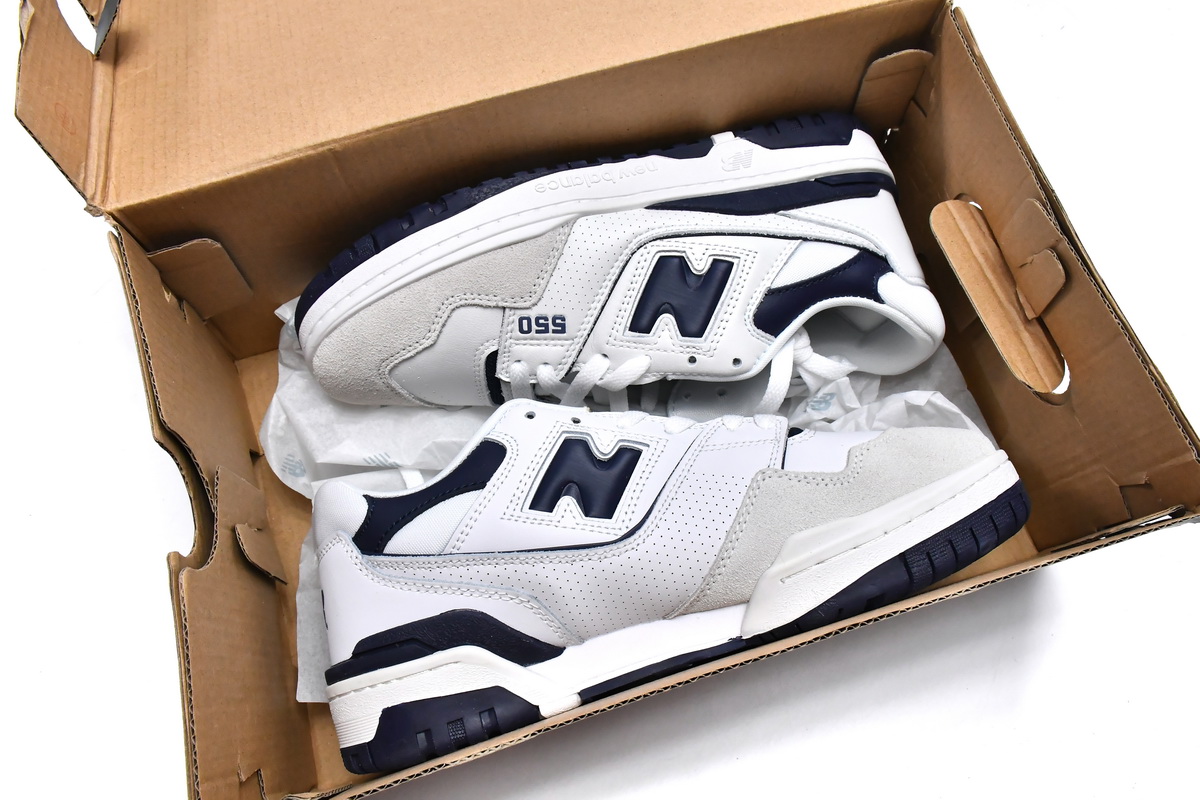 Replica New Balance Shoe BB550WA1 New Balance 550 White Navy