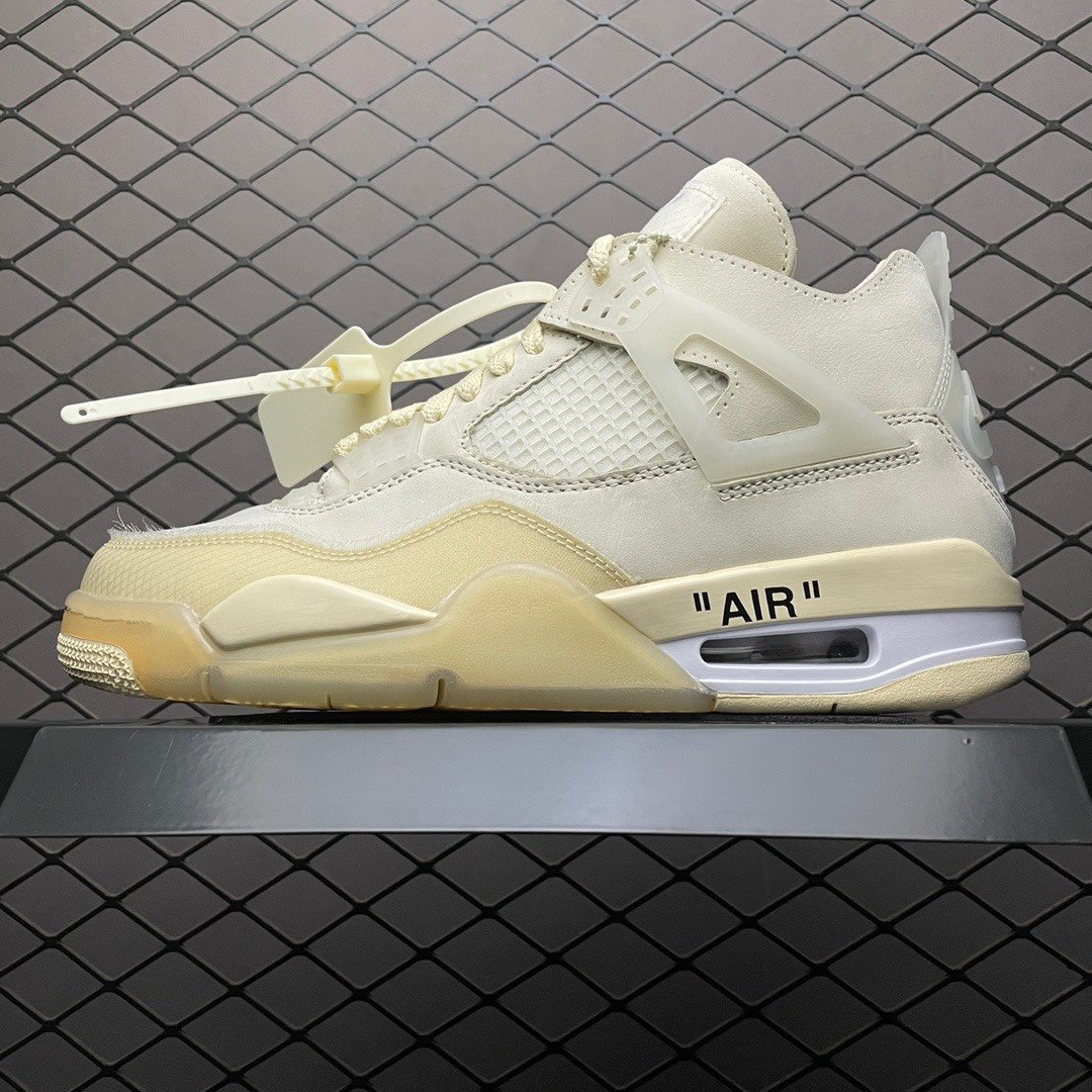 Replica OFF White Shoe Off-White x Air Jordan 4 RetroSailAJ44 OW CV938