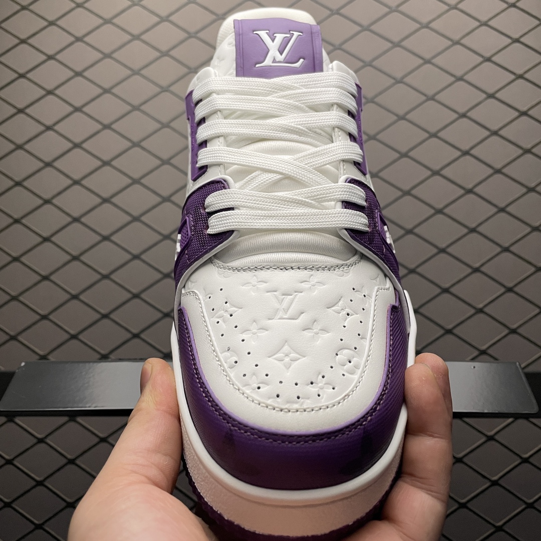 Replica Louis Vuitton Shoe Louis Vuitton LV Trainer SIZE 38-46 Purple