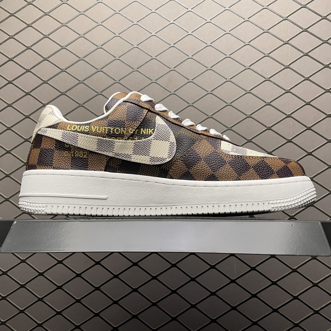 Replica Louis Vuitton Shoe Louis Vuitton x Nike Air Force Brown Size 38-45 65PHIO53