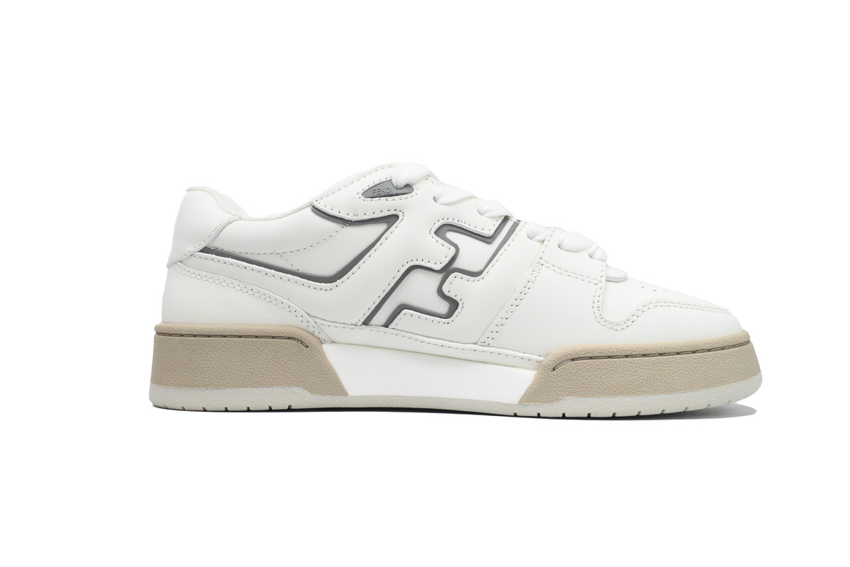 Replica Fendi Shoe Fendi Match White Silver