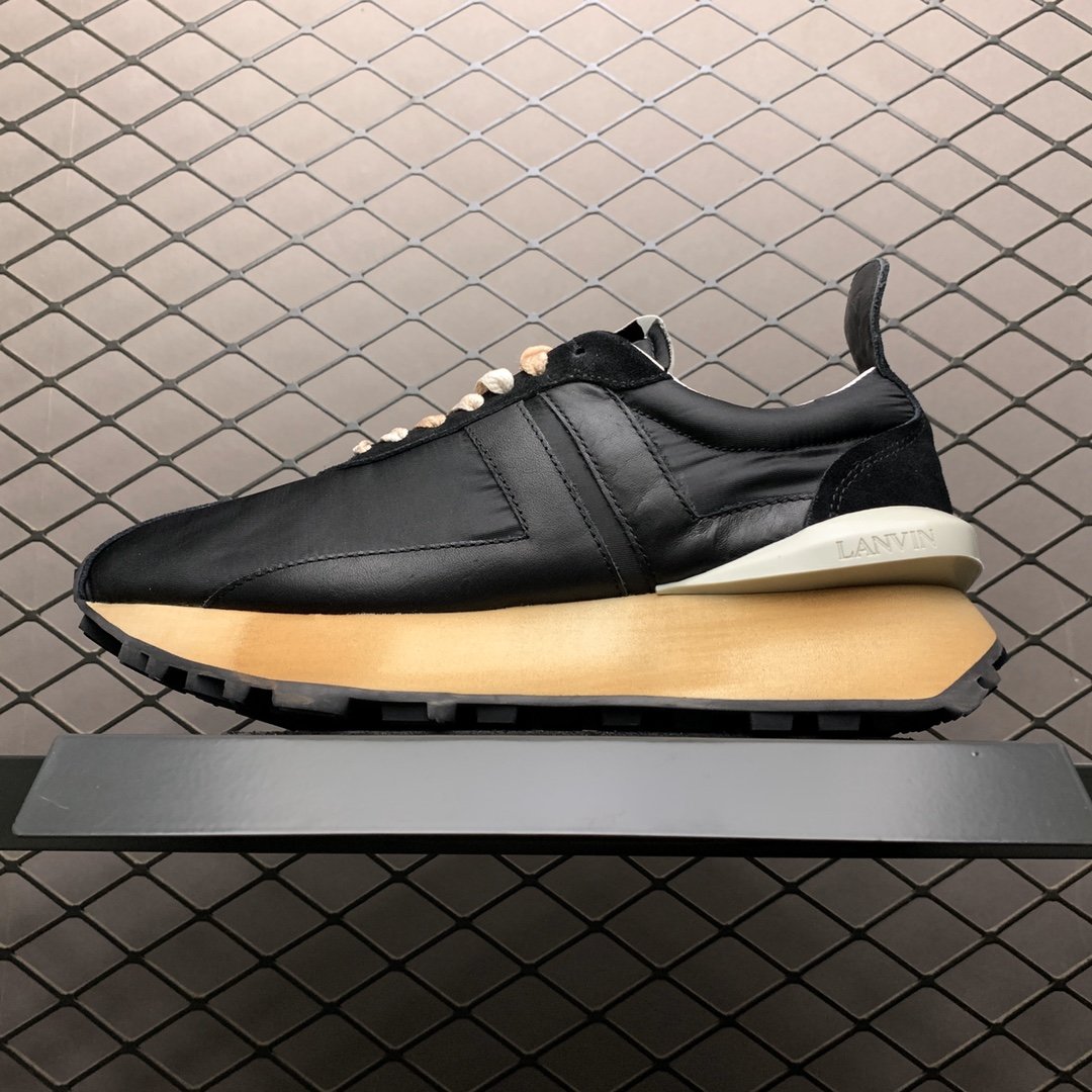 Replica Lanvin Shoe Lanvin Bumper Black Orange Size 35-44