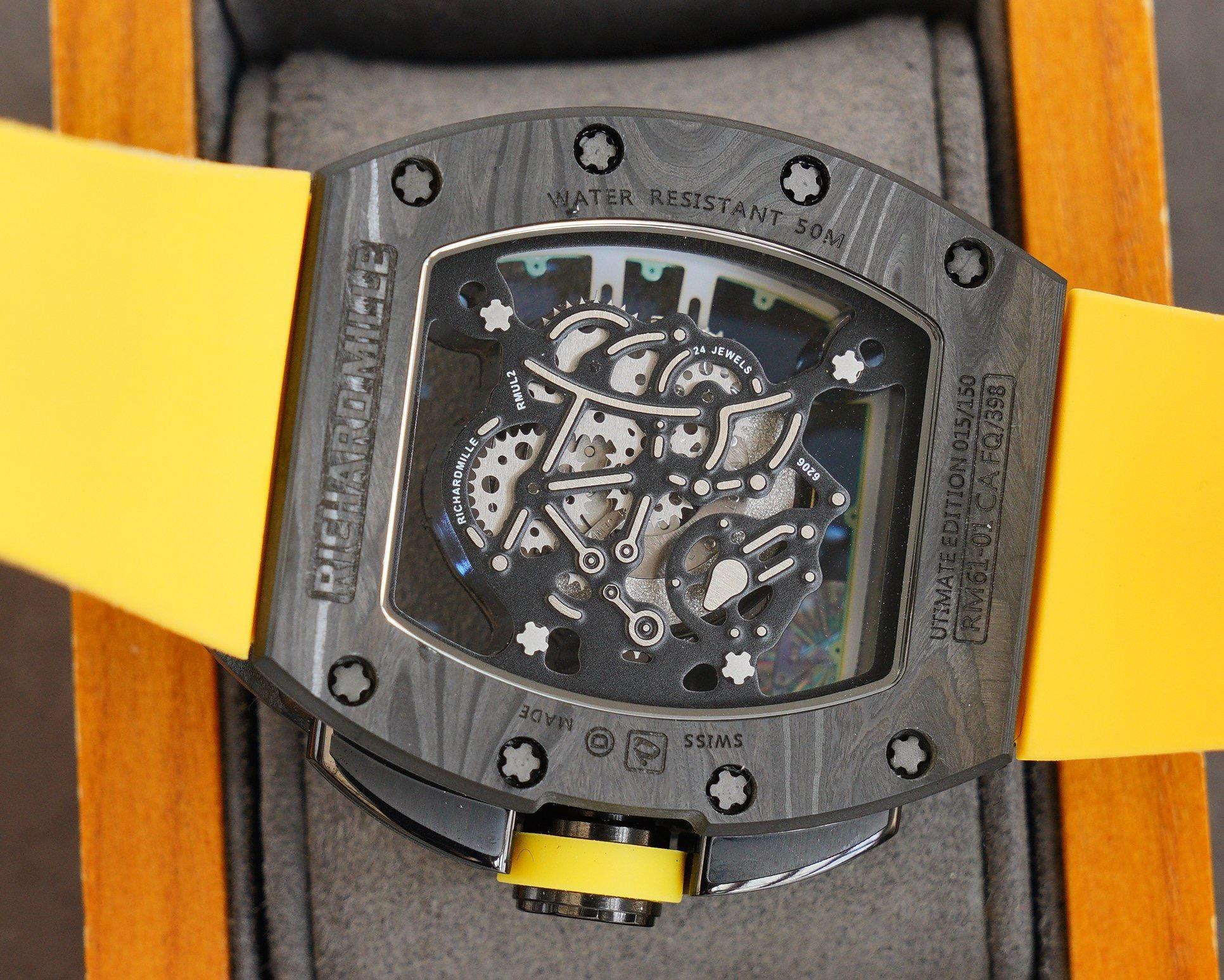 Replica Richard Mille Carbon Fiber Automatic Machine Watch 42MM