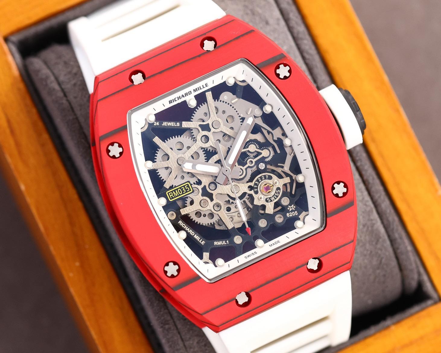 Replica Richard Mille Carbon Fiber Automatic Machine Watch 42MM