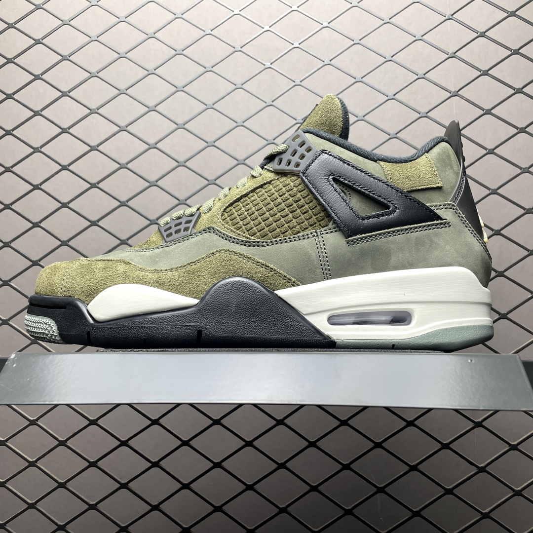 Replica Air Jordan Shoe Air Jordan 4 Olive Canvas AJ4 FB9927-200 Size 40-47.5