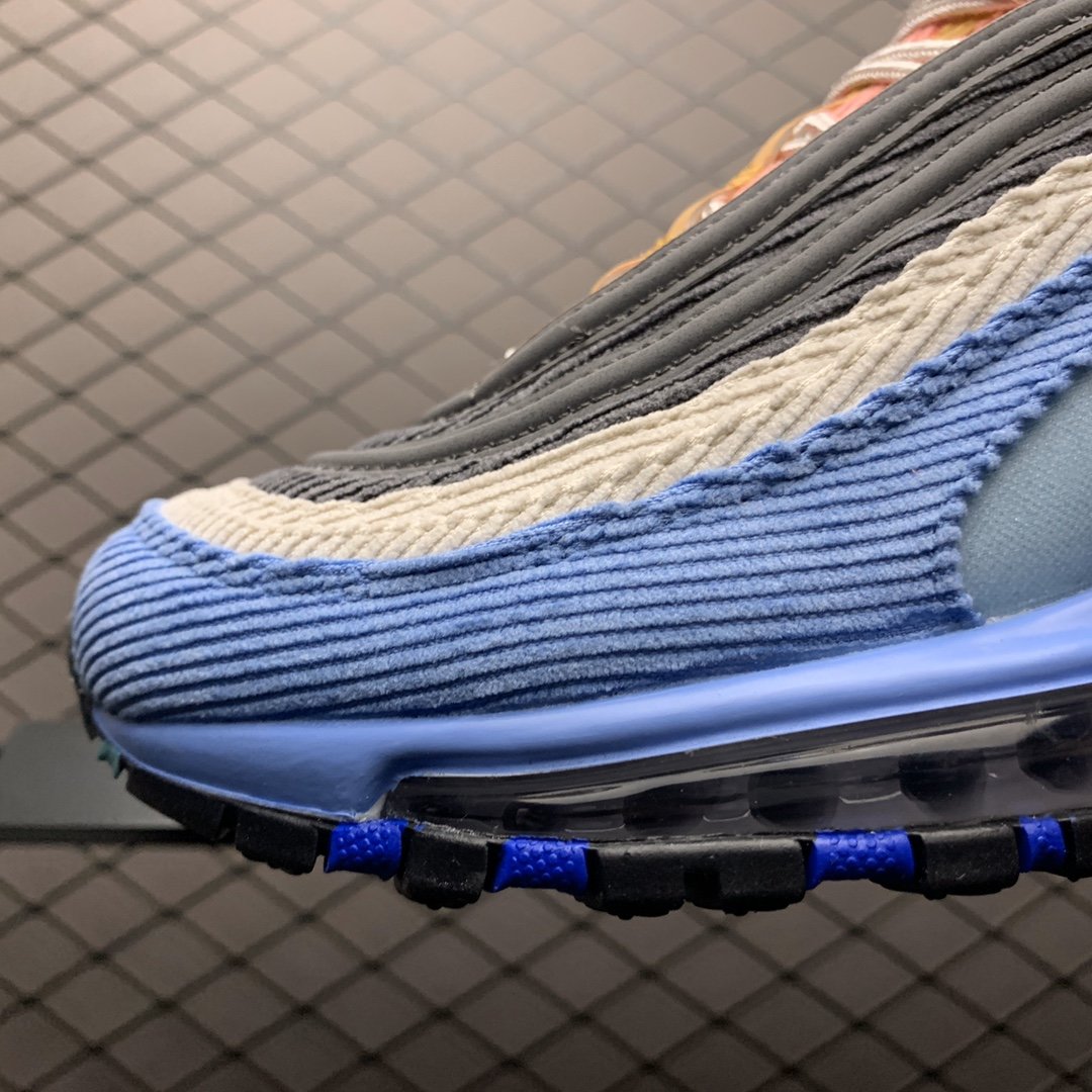 Replica Nike Air Max Shoe Nike Air Max 97 Blue Corduroy 3M CQ7512-462 36-45