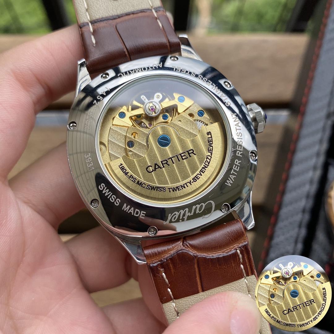 Replica Cartier 904l Stainless Steel Quartz Watch 43MM