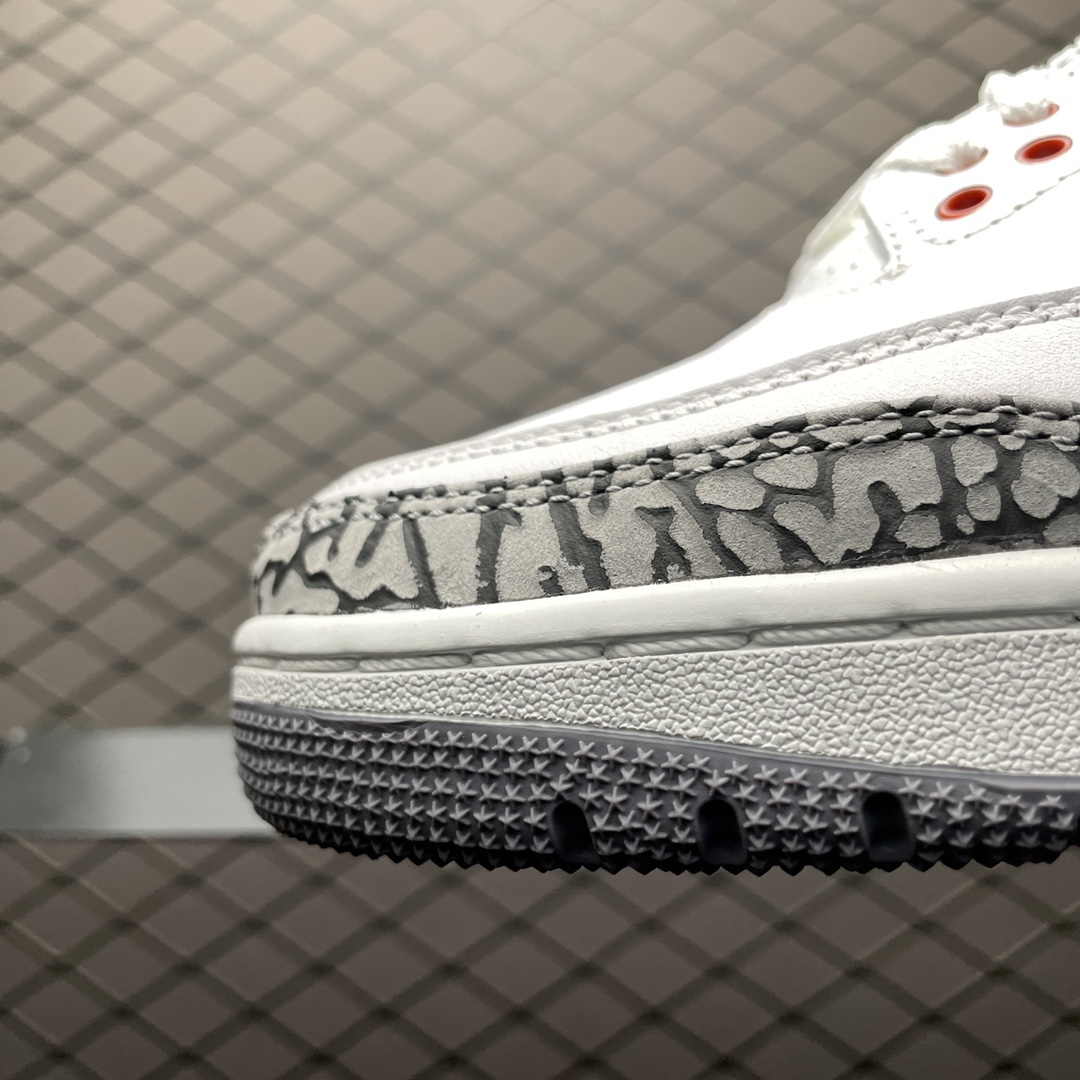 Replica Air Jordan Shoe Air Jordan 3White Cement ReimaginedAJ3 DN3707-100 size 40-47.5
