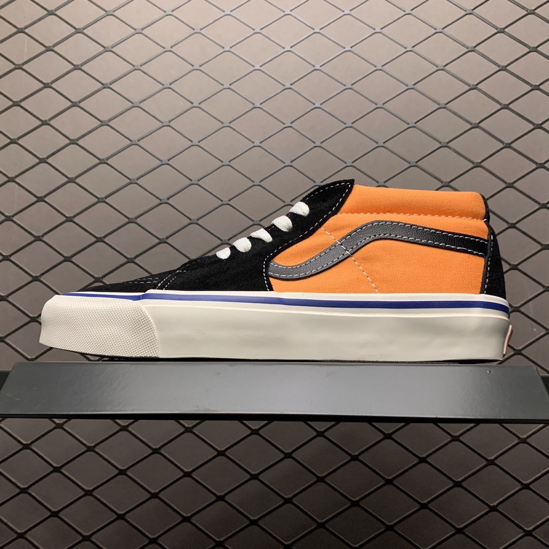 Replica Vans Shoe Vans Sk8-Mid Black Orange 35-44