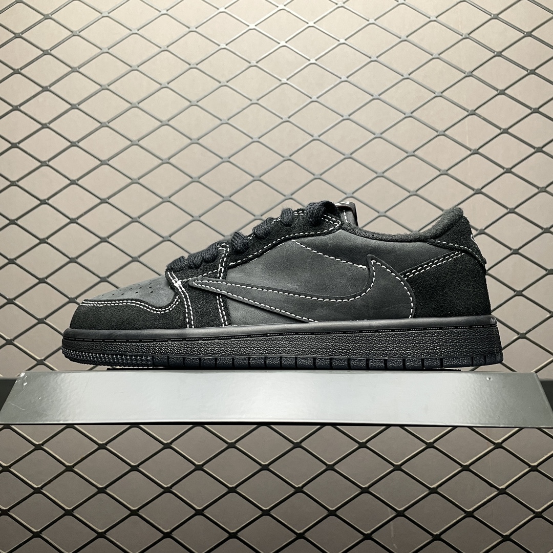 Replica Air Jordan Shoe Youth Travis Scott x Air Jordan AJ1 Low OG TS Size 27-35