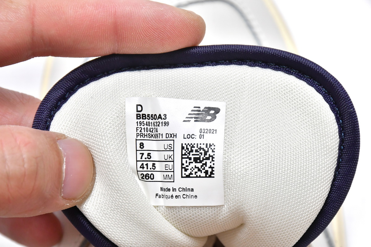 Replica New Balance Shoe BB550A3 Aim Leon Dore x New Balance 550 White Red Navy