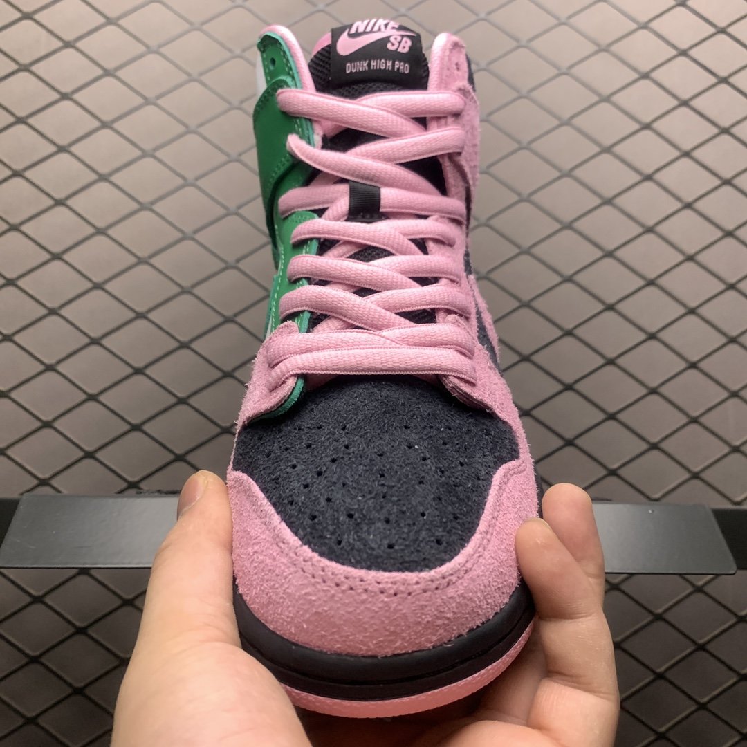 Replica Nike Dunk SB Shoe Nike SB Dunk High Pro Prm Invert Celtics CU7349-001 36-47.5