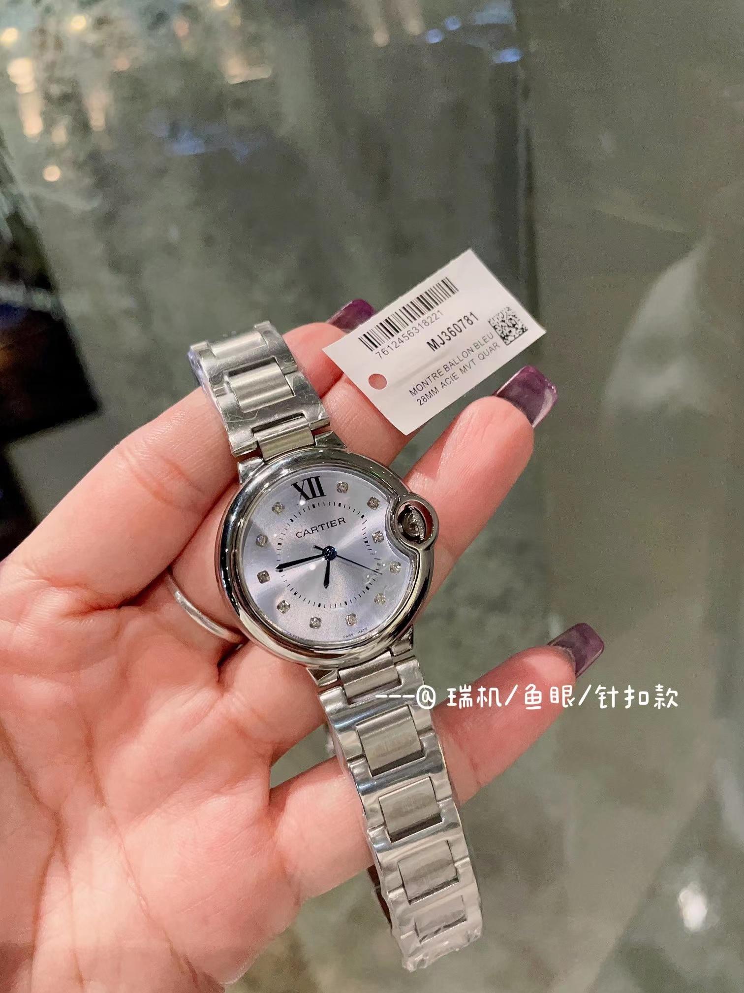 Replica Cartier Ballon Bleu 904l Stainless Steel Quartz Watch 31mm