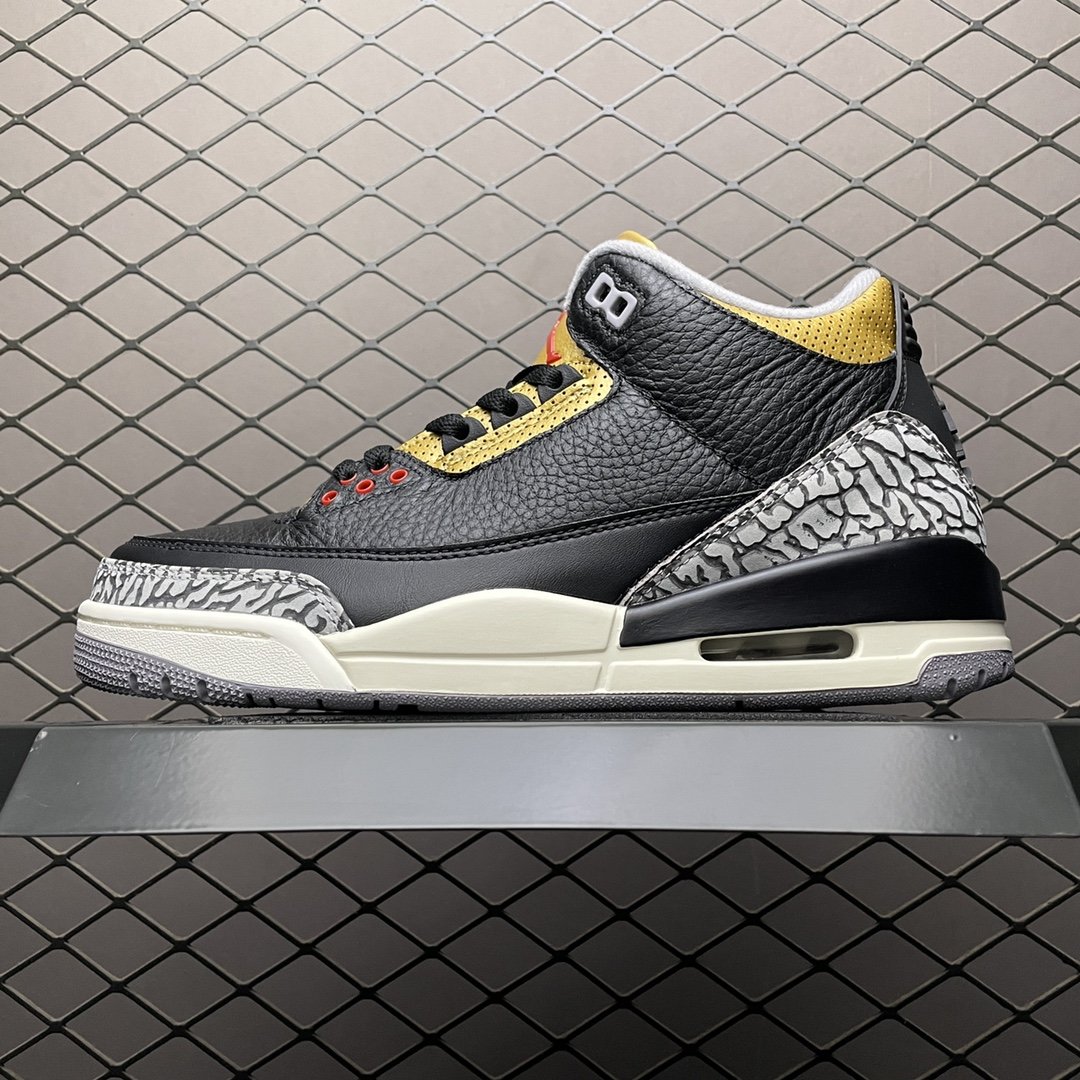 Replica Air Jordan Shoe Air Jordan 3Black Gold CK9246-067  Size 40.5-47.5