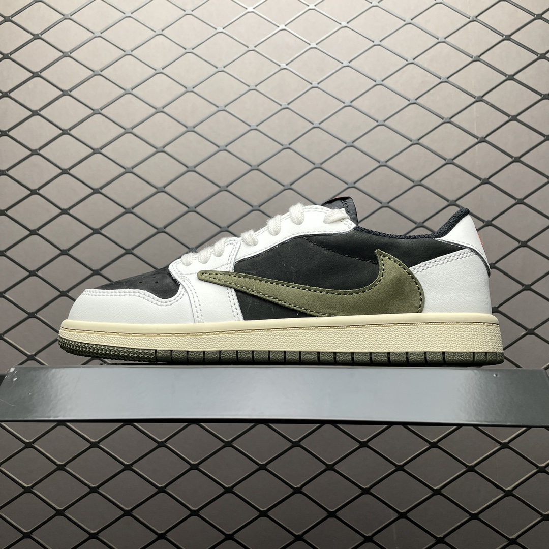 Replica Air Jordan Shoe Youth Travis Scott x Air Jordan AJ1 Low OG TS DZ5909-106 Size 27-35