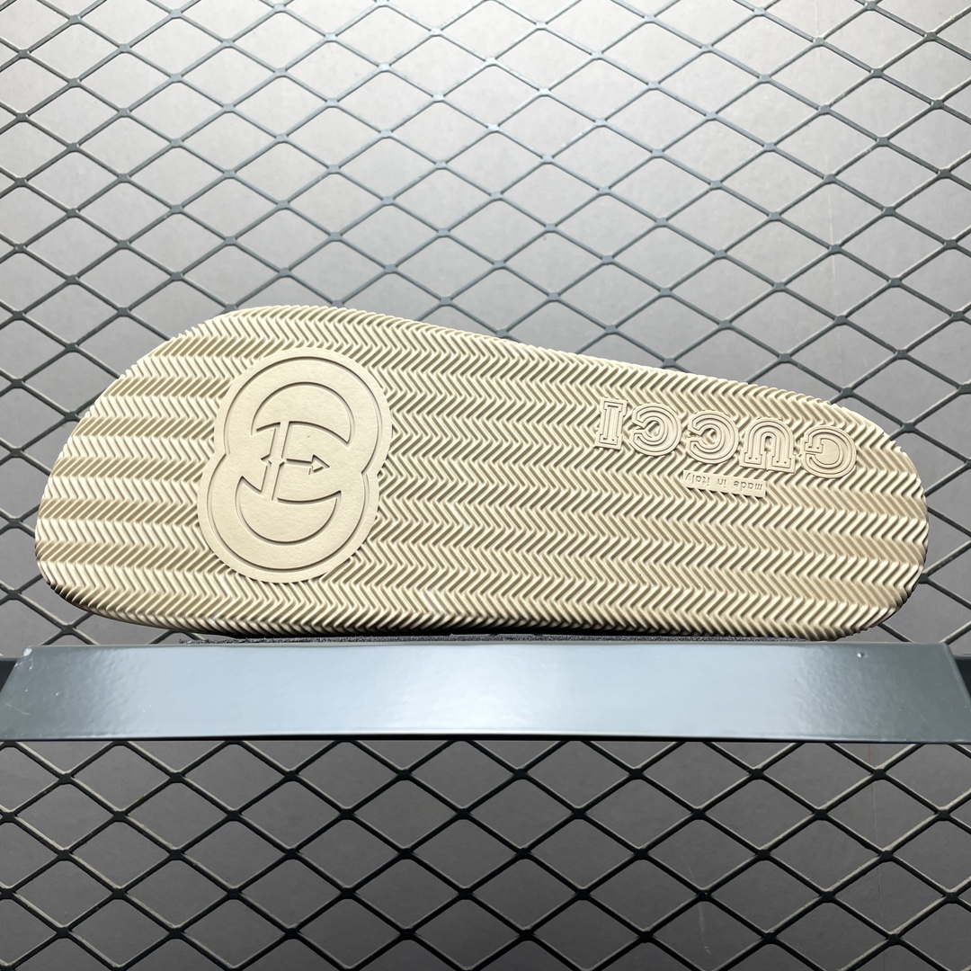 Replica GUCCI Shoe Gucci Slippers Beige Black Size 35-45