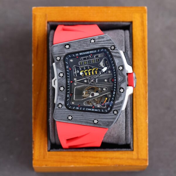 Replica Richard Mille Carbon Fiber Automatic Machine Watch 42MM