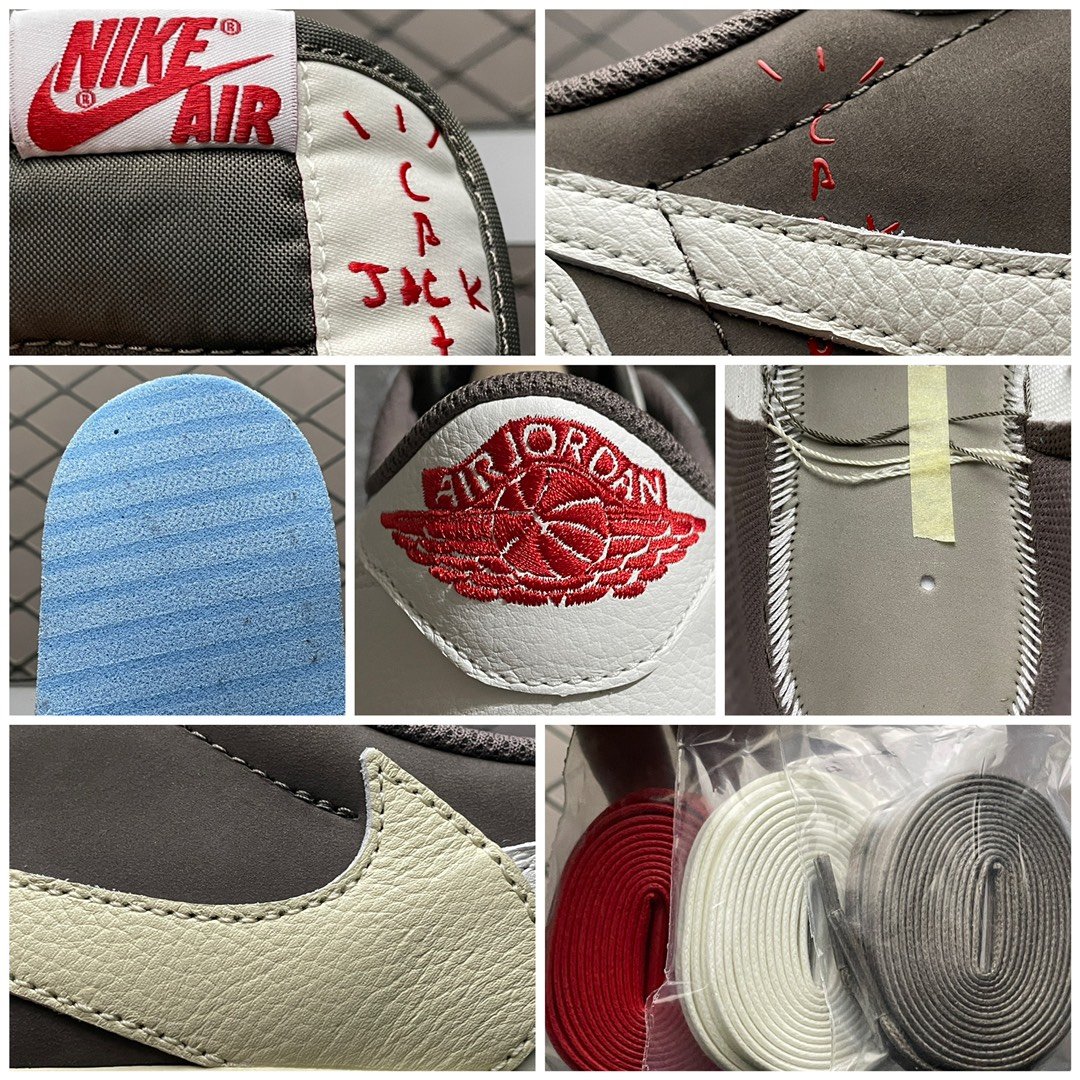 Replica Travis Scott Shoe Travis Scott x Air Jordan 1Reverse MochaAJ11 TS_02884