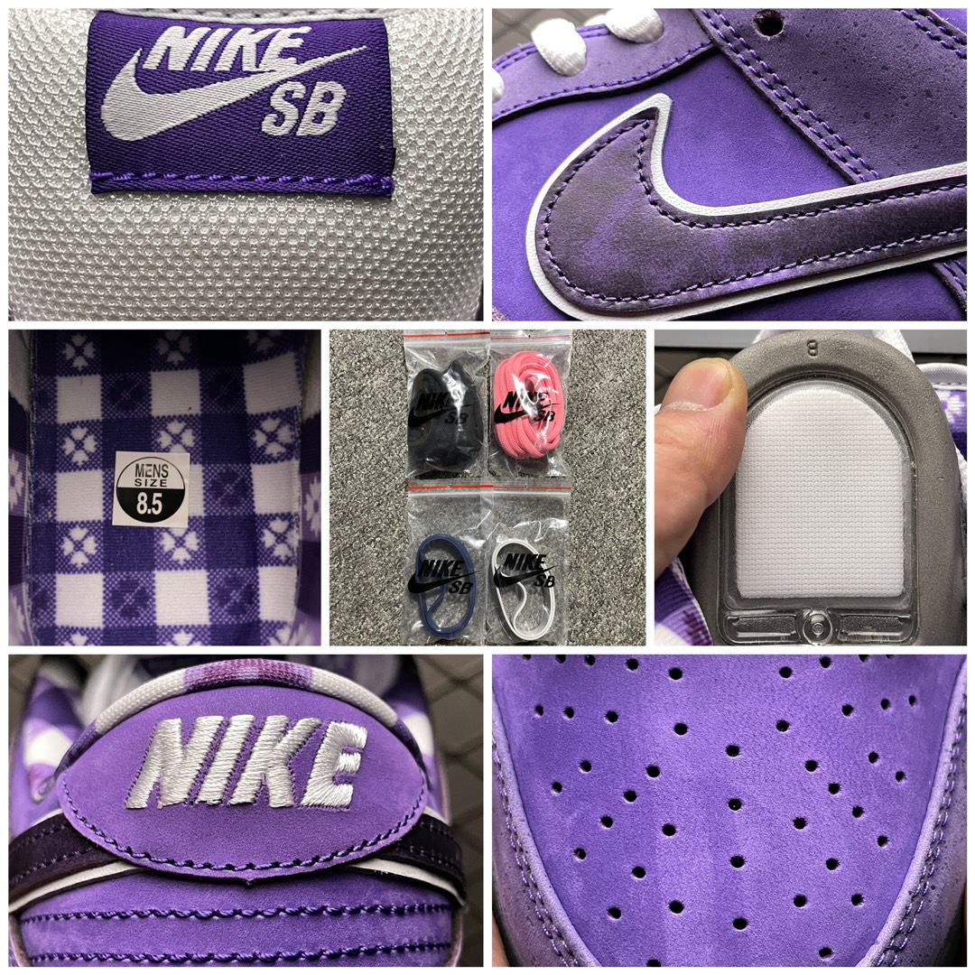 Replica Nike Dunk SB Shoe Concepts X NK SB Dunk Purple Lobster BV1310-555 Size 36-47