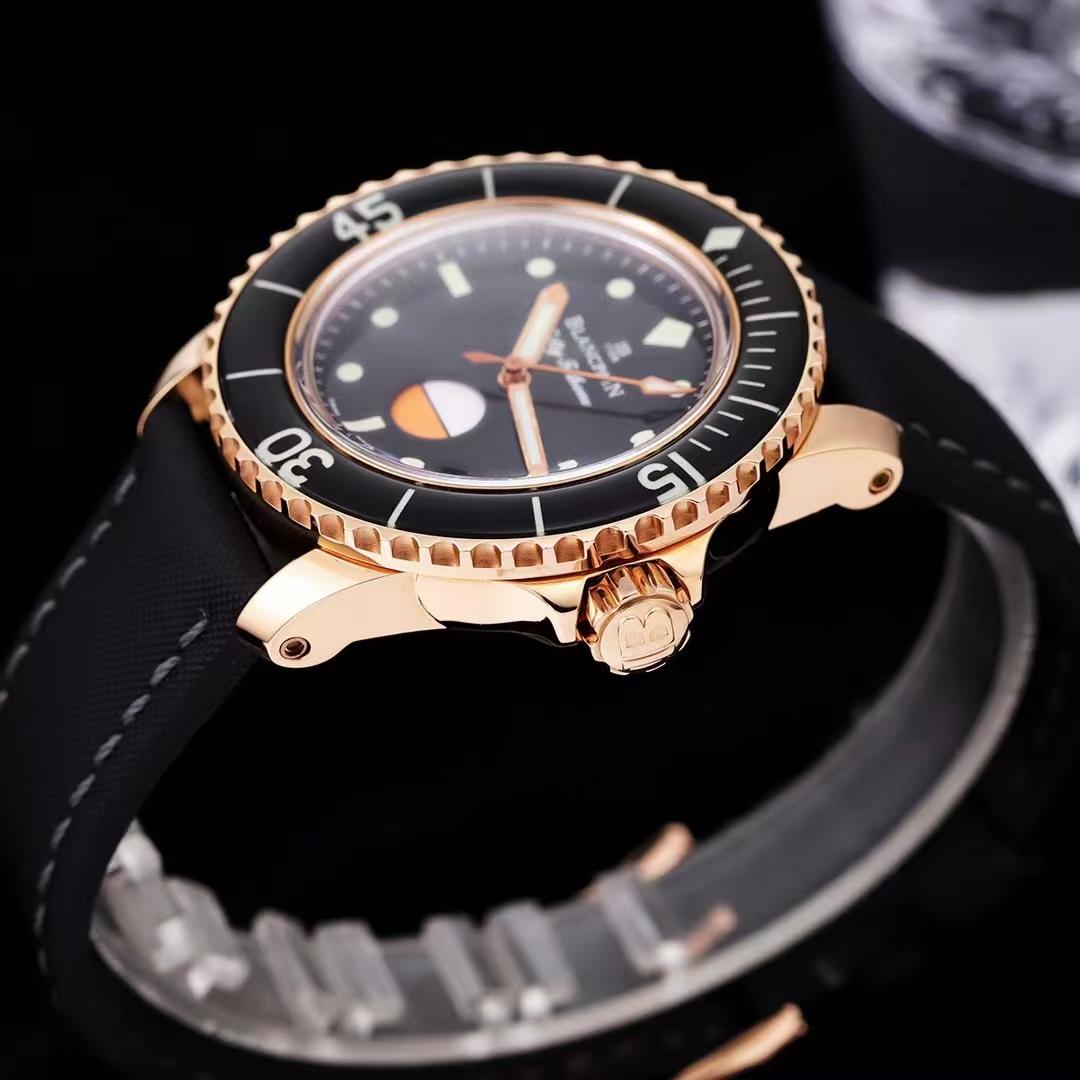 Replica Blancpain 904l Stainless Steel Automatic Machine 9015 Japanese movement Watch 45MM