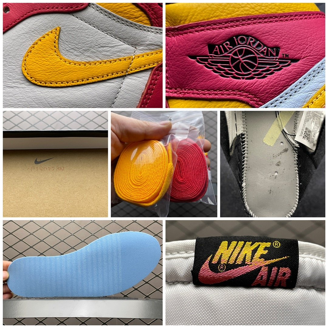 Replica Air Jordan Shoe Air Jordan 1 Retro Hi OG Light Fusion Red AJ1 555088-603 Size 40-47