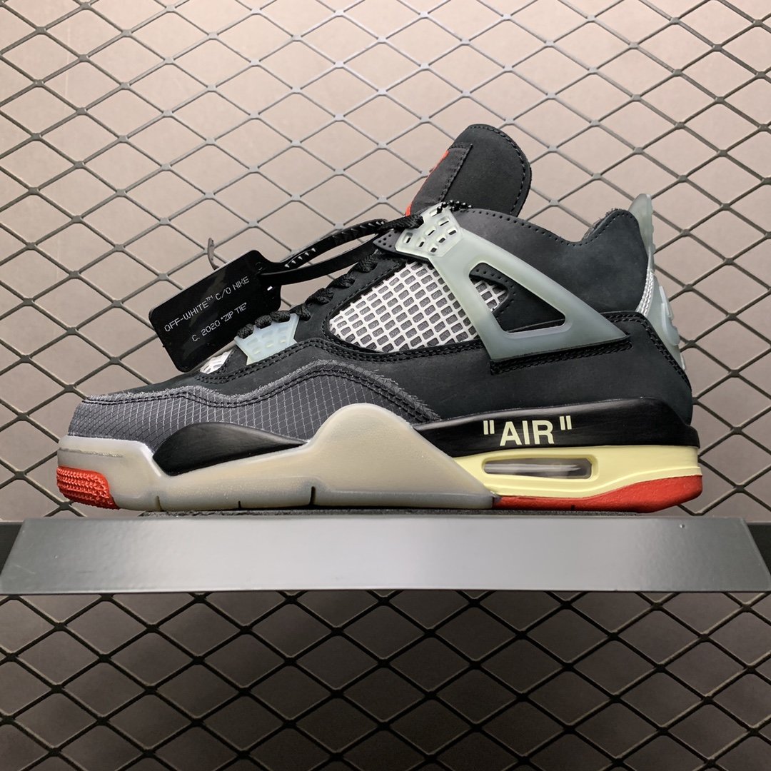 Replica OFF White Shoe Off-White x Air Jordan 4 Retro SP AJ4 CV9388-001 36-47.5