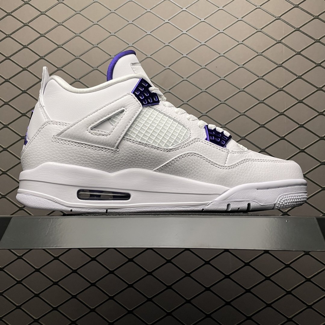 Replica Air Jordan Shoe Air Jordan 4 Retro CT8527-115 WHITE PURPLE SIZE 40-47