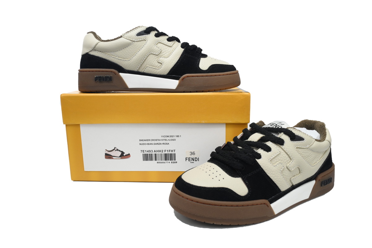 Replica Fendi Shoe Fendi Match Black Brown