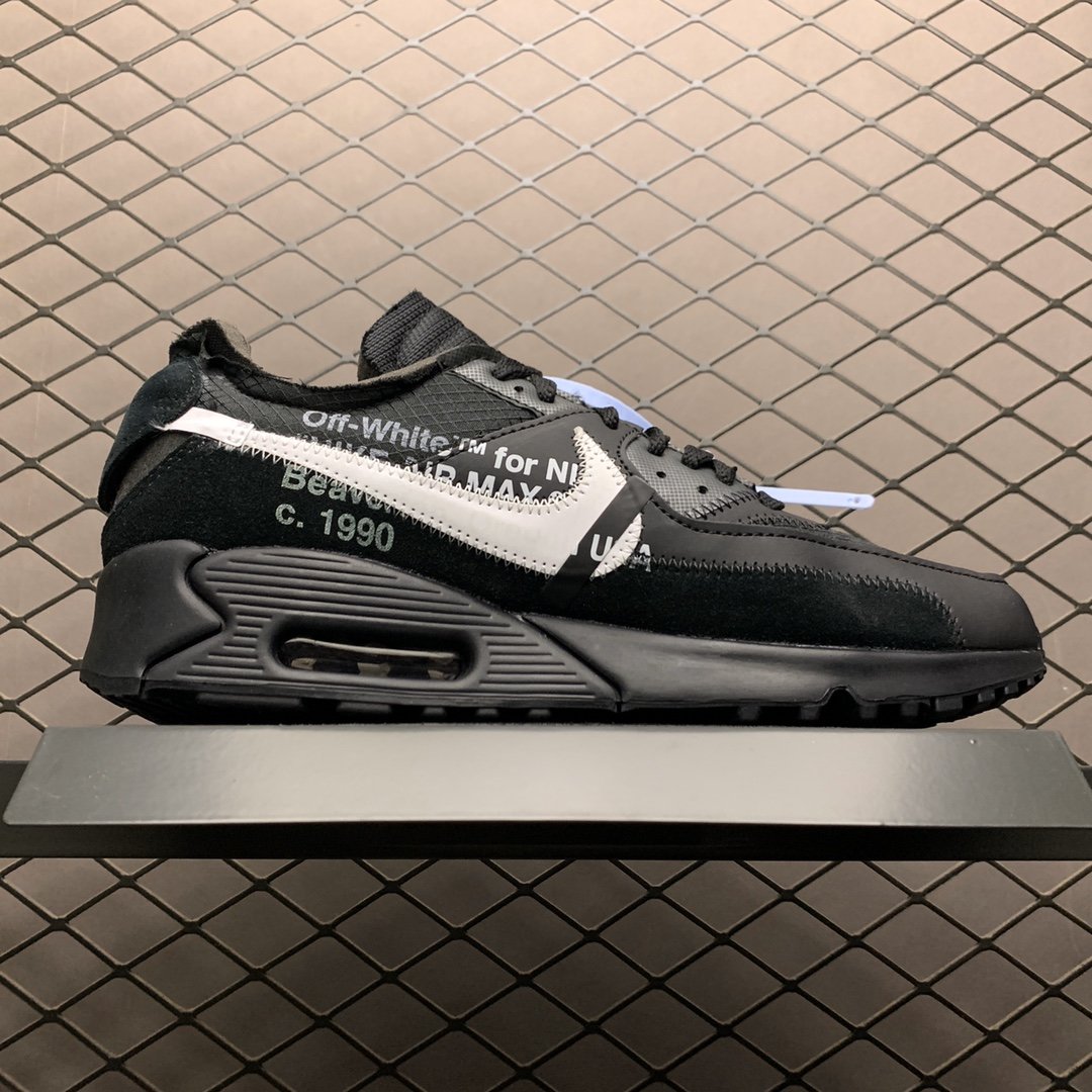 Replica OFF White Shoe OFF-White x Nike Air Max 90 OW AA7293-001 Size 36-46