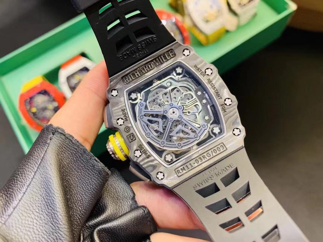 Replica Richard Mille Carbon Fiber Automatic Machine Watch 42MM