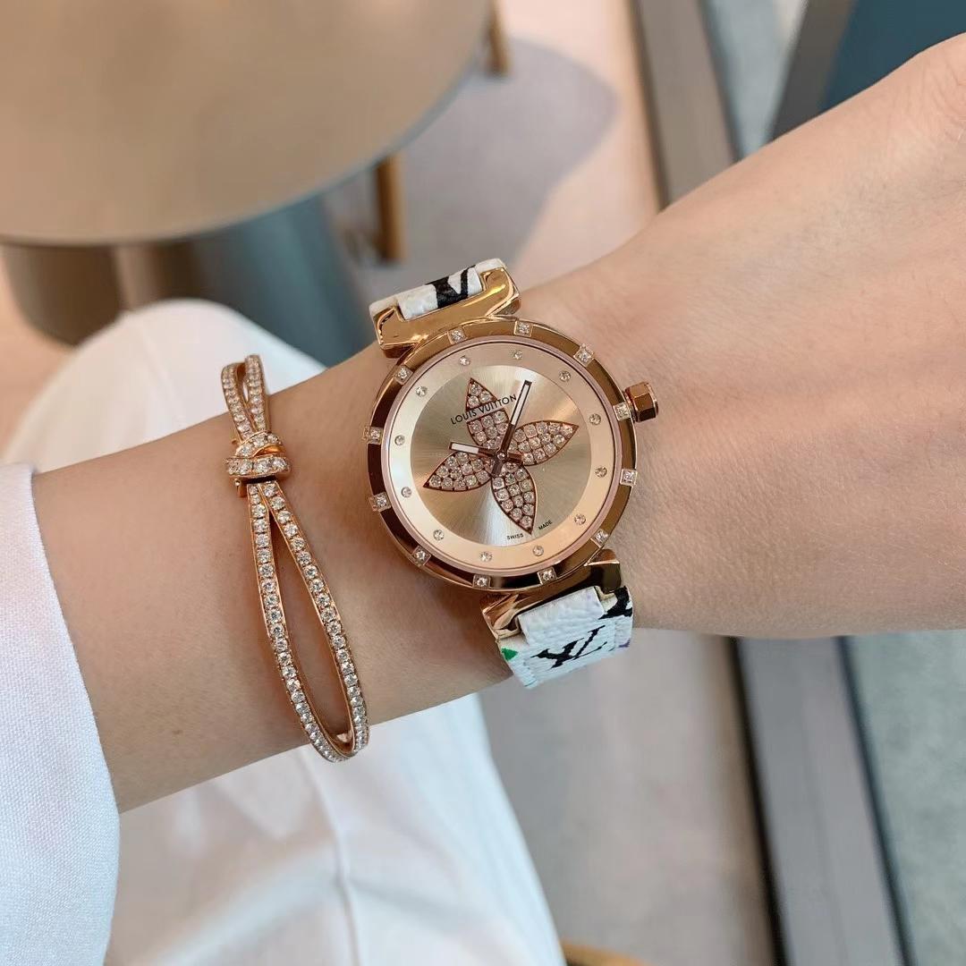 Replica LOUIS VUITTON LV 904l Stainless Steel Quartz Watch 33MM