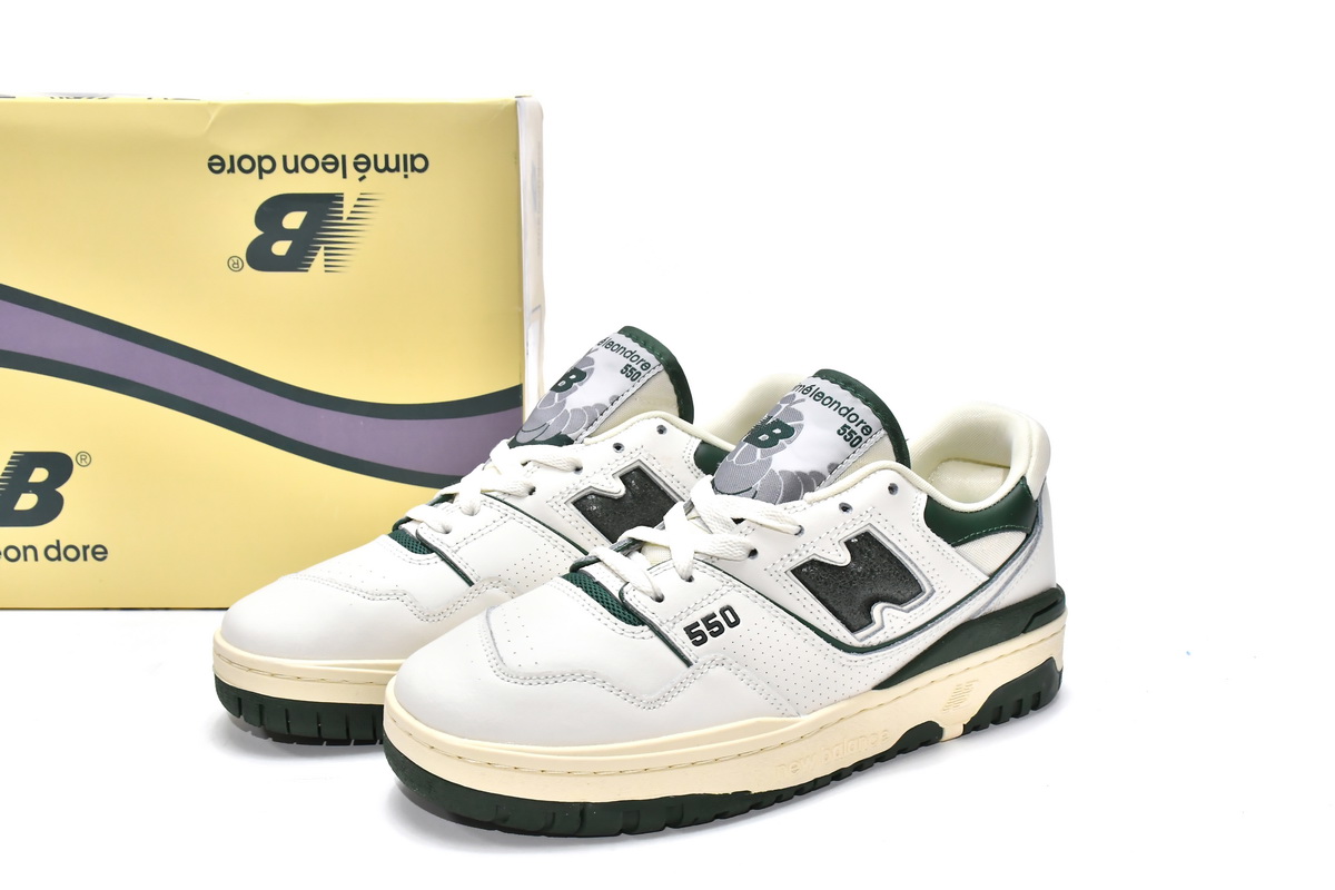 Replica New Balance Shoe BB550ALD Aim Leon Dore x New Balance 550 Evergreen