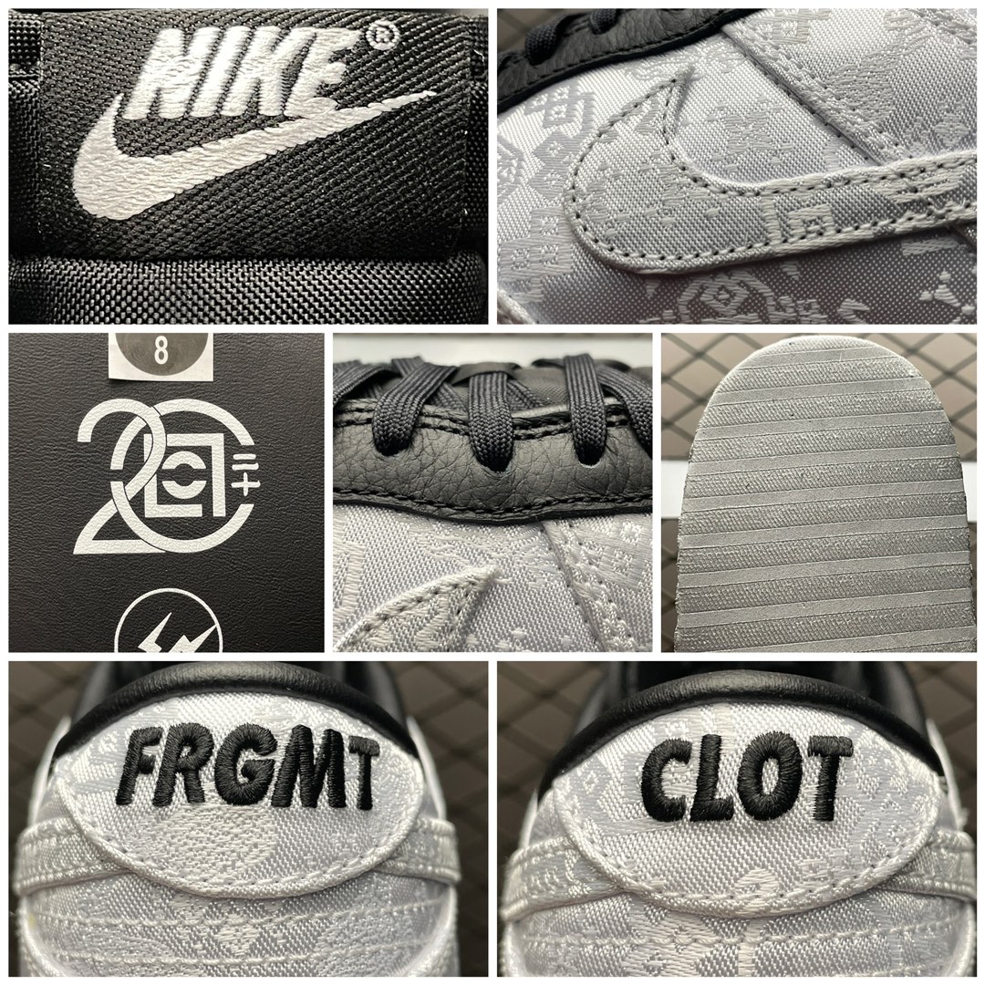 Replica Nike Dunk SB Shoe CLOT x Fragment Design x NK Dunk Low FN0315-110 Size 36-47.5