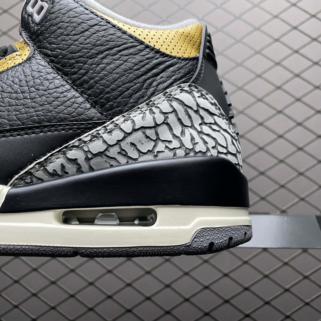 Replica Air Jordan Shoe Air Jordan 3Black Gold CK9246-067  Size 40.5-47.5
