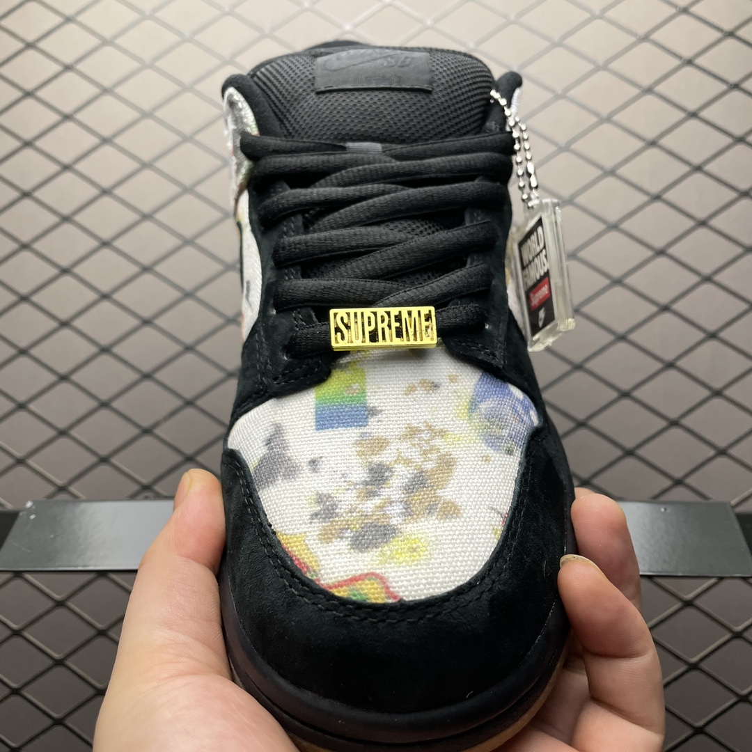 Replica Nike Dunk SB Shoe Supreme x Nike SB Dunk Low Rammellzee FD8778-001 Size 36-47.5