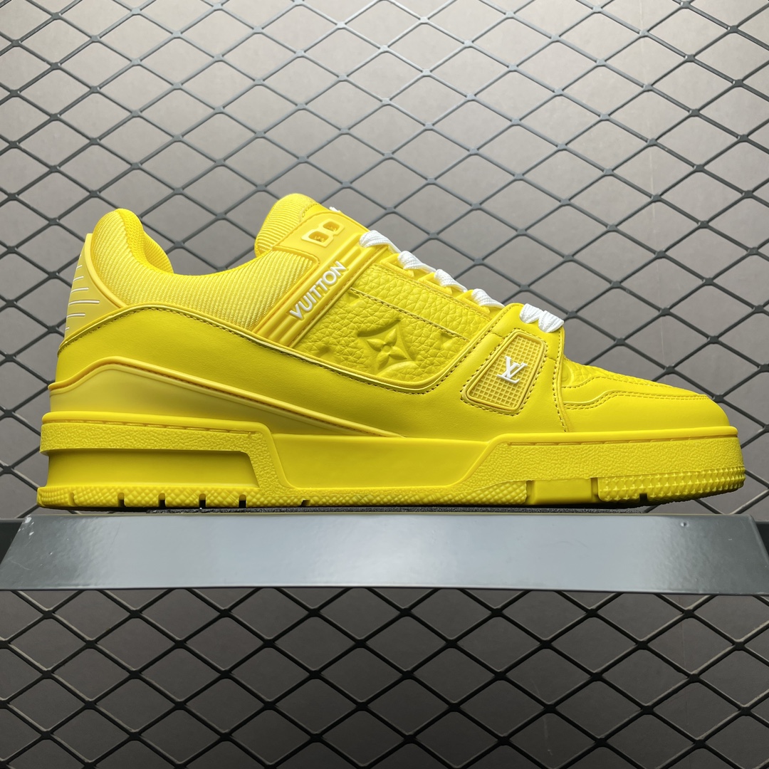 Replica Louis Vuitton Shoe Louis Vuitton LV Trainer Size 38-46 Yellow