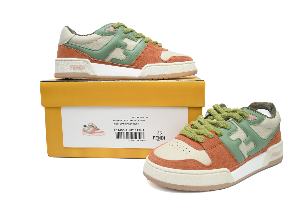 Replica Fendi Shoe Fendi Match Brown Green