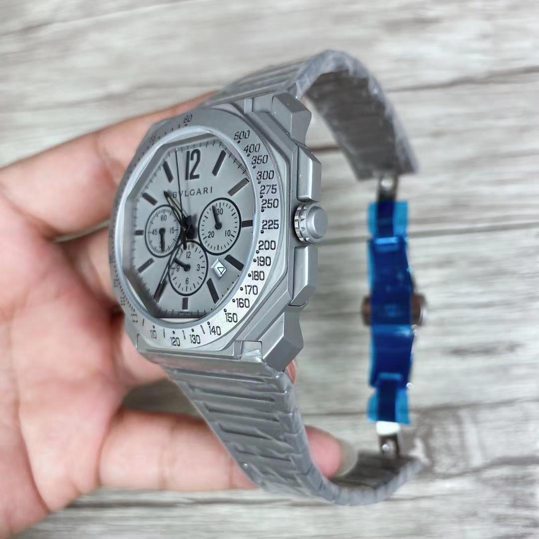 Replica BVLGARI 904l Stainless Steel Quartz Watch 42MM