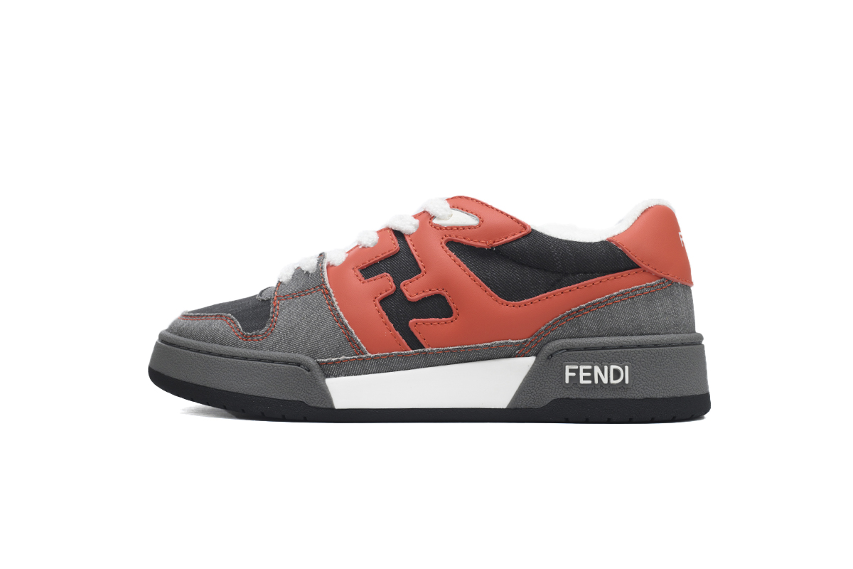 Replica Fendi Shoe  Fendi Match Grey Red
