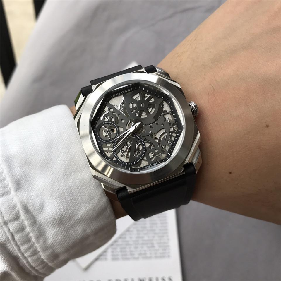Replica BVLGARI 904l Stainless Steel Automatic Machine Watch 42MM