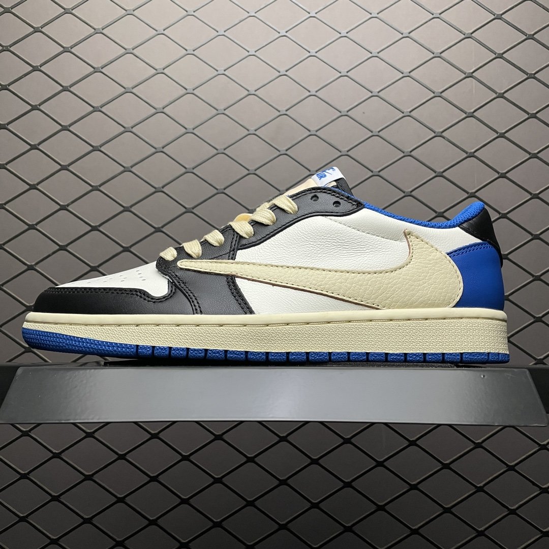 Replica Travis Scott Shoe Fragment x Travis Scott x Air Jordan 1 Military Blue DM7866-14