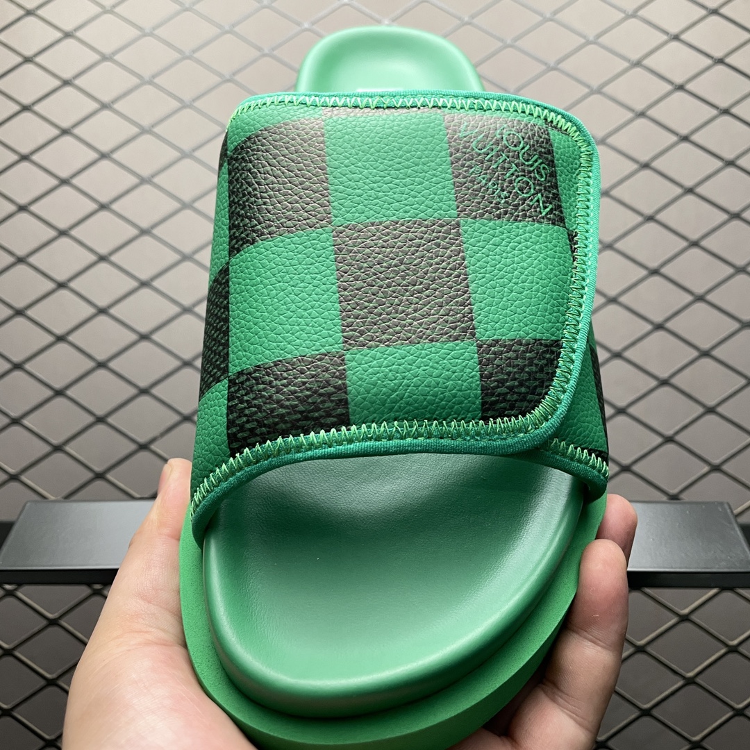 Replica Louis Vuitton Shoe Louis Vuitton Oasis Miami Damier Size 38-46 Green